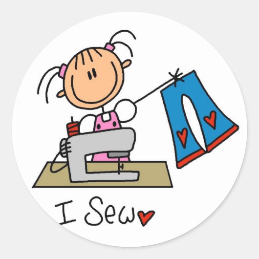 Ik Naai Ronde Sticker (Voorkant)
