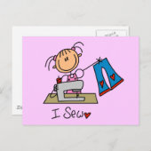 Ik naai T-shirts en cadeautjes Briefkaart (Voorkant / Achterkant)