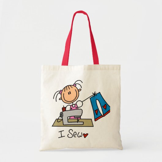 Ik naai T-shirts en cadeautjes Tote Bag (Voorkant)
