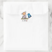 Ik Naai Vierkante Sticker (Tas)