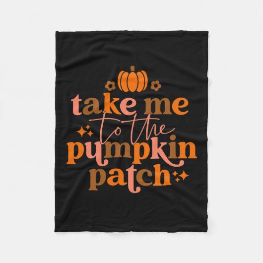 Ik naar de Pompoen Patch herfst Herfst Thanksgivin Fleece Deken (Voorkant)