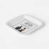 IK NAAR ONS TOE | Elegant zwart-wit Papieren Bordje (Gebogen)