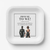 IK NAAR ONS TOE | Elegant zwart-wit Papieren Bordje (Voorkant)