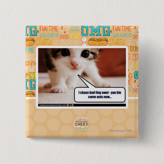 Ik najaag op slechte flirt awai vierkante button 5,1 cm (Voorkant)