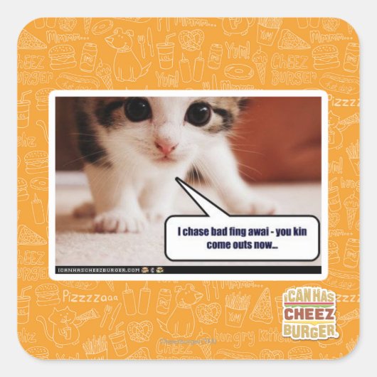 Ik najaag op slechte flirt awai vierkante sticker (Voorkant)