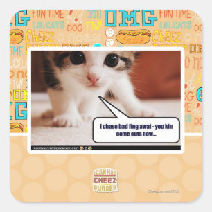 Ik najaag op slechte flirt awai vierkante sticker