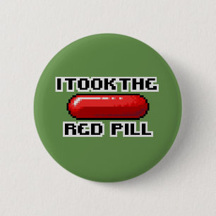 Ik nam de rode pil ronde button 5,7 cm