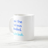 Ik nam de weg minder gereisd koffiemok (Voorkant links)