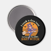 Ik nam DNA test en ben Dart Witch Funny Halloween Magneet (Voorkant / Achterkant)