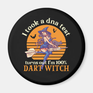 Ik nam DNA test en ben Dart Witch Funny Halloween  Magneet