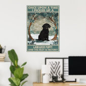 Ik nam een labrador puppy poster op (Thuiskantoor)