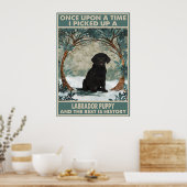 Ik nam een labrador puppy poster op (Keuken)