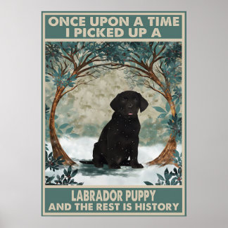 Ik nam een labrador puppy poster op