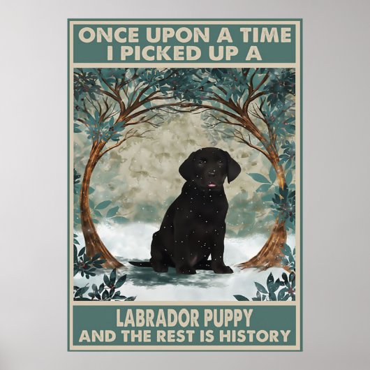 Ik nam een labrador puppy poster op (Voorkant)