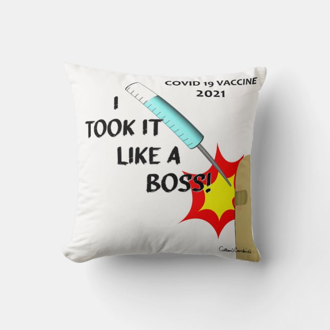 Ik nam het als een baas - vaccin 2021 - versie 1 kussen (Voorkant)