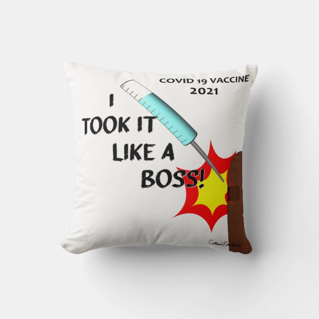 Ik nam het als een Boss - Vaccine 2021 versie 2 Kussen (Voorkant)