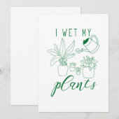 Ik nat Mijn Planten Bedankkaart (Voorkant / Achterkant)