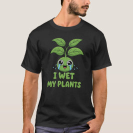 Ik nat mijn Planten Grappig tuinieren woordspeling T-shirt