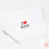 Ik ❤️ NATA DE COCO IK HOU VAN NATA DE COCO IK HART Vierkante Sticker (Envelop)