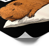 Ik neem 67 dutjes per dag Funny Capybara Six Seven Poster (Hoek)