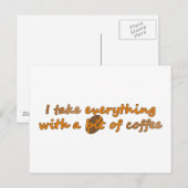 Ik neem alles met een beetje koffie (© Mira) Briefkaart (Voorkant / Achterkant)