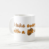 Ik neem alles met een beetje koffie (© Mira) Koffiemok (Voorkant links)