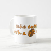 Ik neem alles met een beetje koffie (© Mira) Koffiemok (Voorkant links)