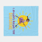 Ik neem altijd de zon mee fleece deken (Voorkant (Horizontaal))