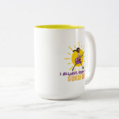 Ik neem altijd de zon mee tweekleurige koffiemok (Voorkant rechts)