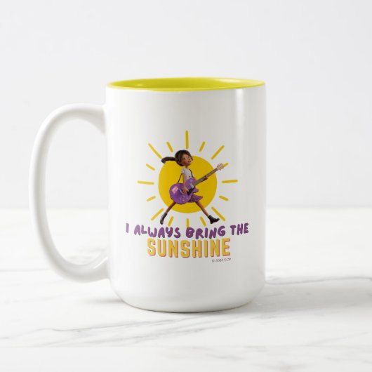 Ik neem altijd de zon mee tweekleurige koffiemok (Links)