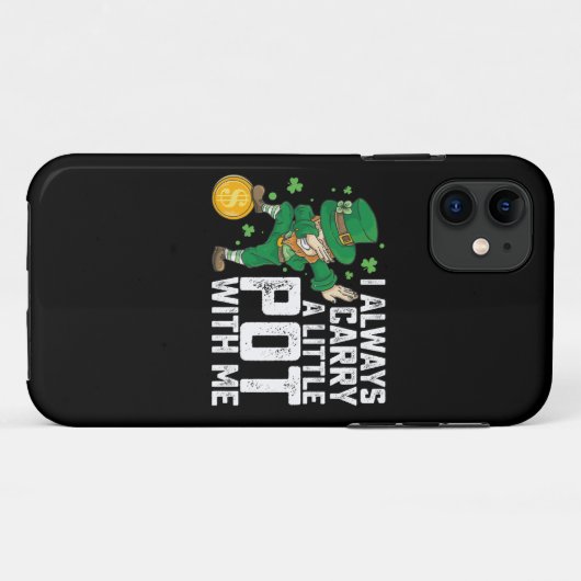Ik neem altijd een potje mee St. Patrick's Case-Mate iPhone Case (Achterkant (horizontaal))
