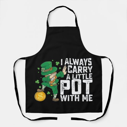 Ik neem altijd een potje mee St. Patrick's Schort (Voorkant)
