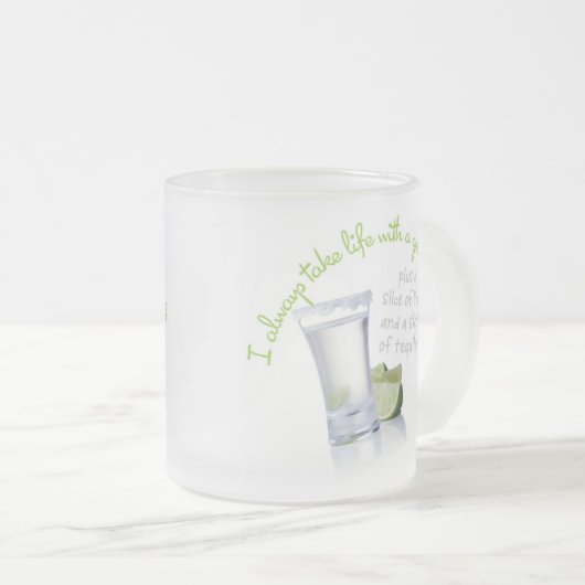 Ik neem altijd het leven met een korrel zout mok (Voorkant rechts)