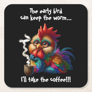 Ik neem de koffie kartonnen onderzetters