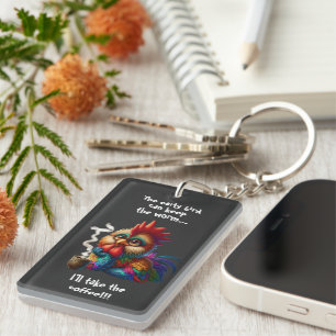 Ik neem de koffie sleutelhanger