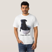 Ik neem de mijne zwart - Black Pug T-Shirt (Voorkant volledig)