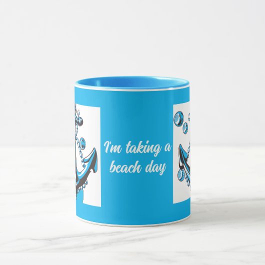 Ik neem een Beach Day Quote Anker Mok (Midden)