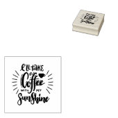 Ik neem een koffie met mijn zonneschijn rubberstempel (Gestempeld)