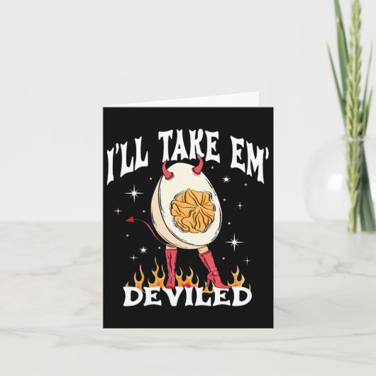Ik neem Em Deviled Autumn Thanksgiving Funny Dev Kaart (Voorkant)