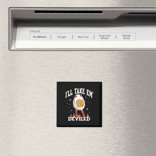 Ik neem Em Deviled Autumn Thanksgiving Funny Dev Magneet (Insitu (Vaatwasser))