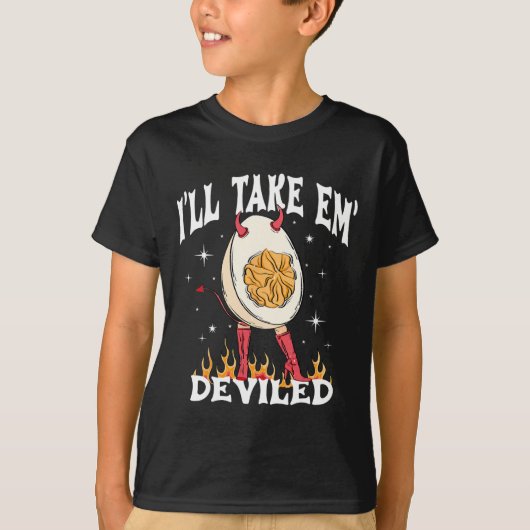 Ik neem Em Deviled Autumn Thanksgiving Funny Dev T-shirt (Voorkant)
