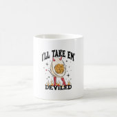 Ik neem Em' Deviled Thanksgiving Funny Egg voor me Koffiemok (Center)