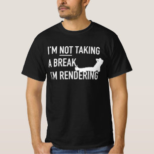 Ik neem geen Break Im die Redacteur teruggeeft T-shirt