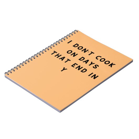 Ik neem geen dagen mee die eindigen in Y, grappig  Notitieboek (Linkerzijde)