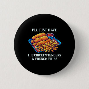 Ik neem gewoon de kipnuggets en friet ronde button 5,7 cm