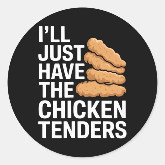 Ik neem gewoon de kipnuggets ronde sticker (Voorkant)