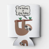 Ik neem het langzamer vandaag, grappige groet blikjeskoeler (Achterkant)