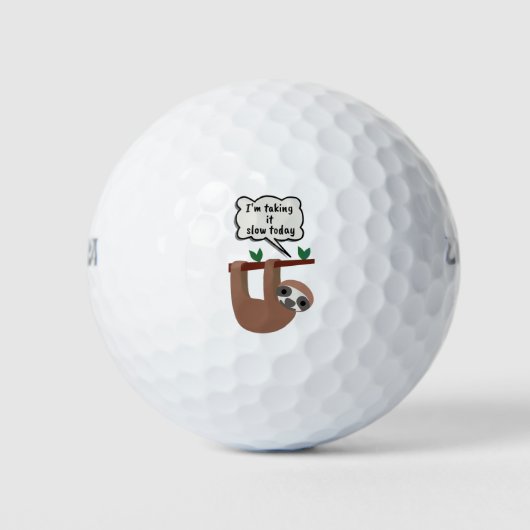 Ik neem het langzamer vandaag, grappige groet golfballen (Voorkant)