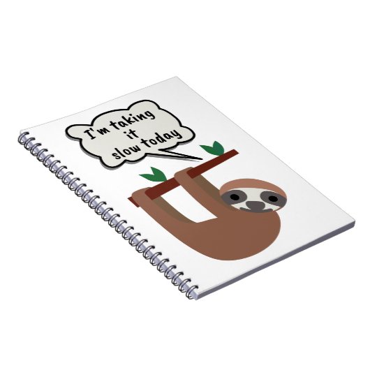 Ik neem het langzamer vandaag, grappige groet notitieboek (Rechterzijde)