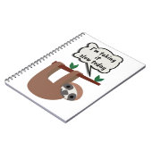 Ik neem het langzamer vandaag, grappige groet notitieboek (Linkerzijde)